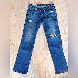 HOLLISTER Men ripped jeans - washed blue - 30x30